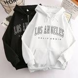 New Zipper Hoodie Los Angeles California Coat