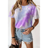 Dye T-shirt Short Sleeve Tops Tee 2021 Summer New Tee Shirts For Women Clothes Tie-dye Top Lady