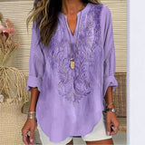Women's Clothing Spring And Autumn Small V-Neck Long Sleeves Independent Day Crumums Simple Casual Temperament T-Shirt Long