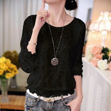 Hollow Lace 2020 Fashion Women Shirt Long Sleeve Pullover White Lace Blouse Chiffon Blouses Women Clothing Blusas 51C