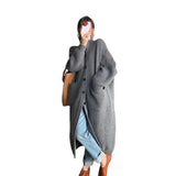 And Winter Women's Clothing New Design Feeling Thick Loose Temperament Lazy Coat Long Sweater Cardigan