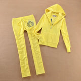 2021 Women's Brand Velvet Fabric Tracksuits Velour Suit Women Tracksuit Hoodies And Pants Fat Sister