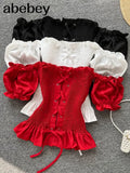 Short Sleeve Tops 2022 Women Fashion New Sexy Short Crop Holiday Solid Color Casual Blouse