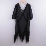 Outings Women Pareo For The Beach Cover Up Summer Dress 2021 Irregular Patchwork Polyester Tunic Robe De Plage