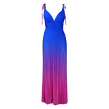 Summer Slings With Bare Back Sexy Strap Gradient Dress Dress Dress