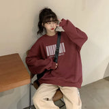 Spring Autumn Oversized Hoodies Women Korean Style Bar Code Sweatshirts Harajuku Pullover Couple Friends Clothes Tops