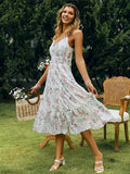 New Summer Lace Lace Dress INS Casual Backless Dress-Outfit