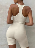 Sporty Sleeveless Slim Fitted Jogger Yoga