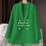 And Autumn Small Suit Jacket Women 2025 New Korean Version Of Loose Leisure Net Red Coffee-Color Suit Women's