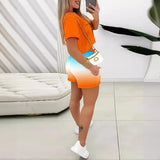Temperament Leisure And Comfortable Summer Printed Trousers Suit-Outfit