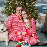 Popular Style Christmas Parent-Child Suit Printed Household Pajamas Two-Piece Set Of LQ3066-Outfit
