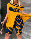 New Women's Wear Inclined Collar Short Sleeve Open-Sleeve Fork Shorts