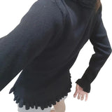 y2k Tops Woman Clothing Lace T-shirts Spring Autumn 90s Vintage Clothes Button Sweet Slim Long Sleeve Tees Streetwear-Outfit