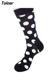 Classic Colorful Dot Printed Happy Socks Men Casual Combed Cotton Harajuku Socks Funny Crew Socks For