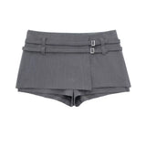 New Spring Style Buckle Decoration Solid Color Fashion Dress Pants 25553140-Outfit