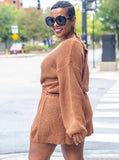 Adjustable Drawstring Long Sleeve Sweater