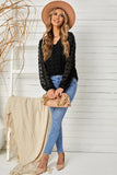 Dot Balloon Sleeve V-Neck