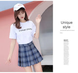 Skirt Women Summer Mini Skirt High Waist Pleated Skirts Black Gothic Sexy Students Clothes for Sweet Girls JK