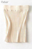 Autumn New Women Thick Stripe Knitted Package Hip Mini Skirt Sexy Stretch Skirt Women High Waist Pencil Skirt Office