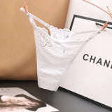 Thong Trousers Low-Waist Hot Lace Perspective Without Trace Elastic Cotton Seduction Hollow Adjustable