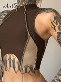 Broken Srtyle Cropped Top Sporty Women Sexy Club Top Tank Top Teachwear Clothes Summer Vestidos Crop Top