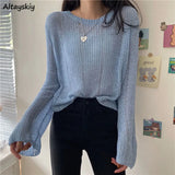 Women Solid Long Sleeve O-neck Loose Elasticity Sweet Korean Style Lazy Chic Gentle Outwear Sweaters Knitted