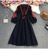 Gentle Wind V Collar Horn Sleeves With Waist Swing Lotus Leaf-Side Dress Female Pendant