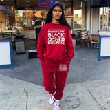 Sweatsuits for Women 2021 Two Piece Set Letter Print Sweatshirt Sweatpants Jogger Tracksuit Female Wholesale