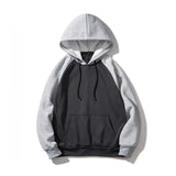Brand Streetwear Patchwork Hoodie Men Hip Hop Hooded Solid Slim Fit Casual Hoody Male Hoodies