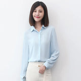 Chiffon Shirts Womens Tops And Blouse 2021 New Casual Multi Color Womenswear Plus Size Long Sleeve Blouses Clothing