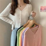 Thin Women 2025 New Summer With Long Sleeves Sun Knitted Bottom Shirt On The Coat Of Ice