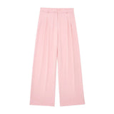 Back Collar Vest 8364532 Pleated Wide Leg Trousers 8365532 Suit-Outfit