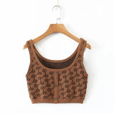 Quality Women Round Neck Cardigan Sleeveless Diamonds Chain Hollow Out Sexy Vest Or High Waist Mini Skirt Fashion