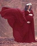 Lace V-neck Full Sleeve Pregenant Evening