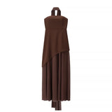 Women's Dress 2025 New Fashion Tie With Neck Tectorge Mesh Wiggle