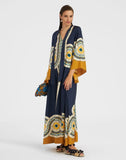 Summer Printed Seven-Sleeve Collared