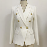 Fashion Women's Suit Jacket Metal Lion Buckle Double Buckle Repair Hemp