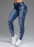 Jeans for Women High Waist Pants Streetwear Summer Casual Sexy Woman Washed Denim Skinny Jean