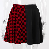 Dark Girl Is A Hit Color Thousand Bird Plaid Spliced Skirt 2023 Spring Sexy High Waist Half-Outfit
