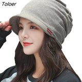 Knitted Hat Women'S Autumn And Winter Haed Cap Fashion Solid Color Outdoor Windproof Keep Warm Thicken Knitted