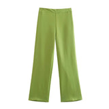 Women's Belt Vest 3035587 Vertical High Waist Trousers 2927587 Suit-Outfit