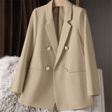 And Autumn Small Suit Jacket Women 2025 New Korean Version Of Loose Leisure Net Red Coffee-Color Suit Women's