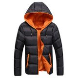 Winter Warm Hooded Parka Coat Men 2021 New Autumn Fashion Casual Slim Parka Men Thick Waterproof Zipper Coat
