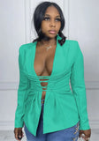 Long Sleeve Sexy Lace-Up Blazer