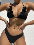 2022 New Embroidery Pit Terms Solid Colored Swimsuit