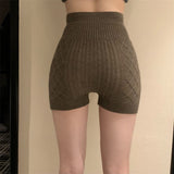 Knitted Safety Pants Women 2025 Spring And Autumn New Inner Warm Abdominal Hips Without Trace Bottom