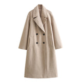 New Soft Double-Breasted Loose Coat Coat 3046269-Outfit