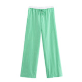 New Striped Poplin Loose Shirt 8364674 Trousers 8311674-Outfit