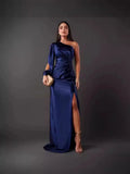 Pure-Want Wind To Close The Waist Irregular Hem Dress Women 2025 Spring New Temperament High-End Folding Skirt