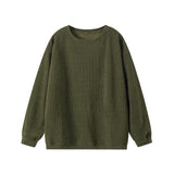 Large-Size Women's Fashion Leisure Daily Solid Color Buff Long-Sleeved Collar Collar
